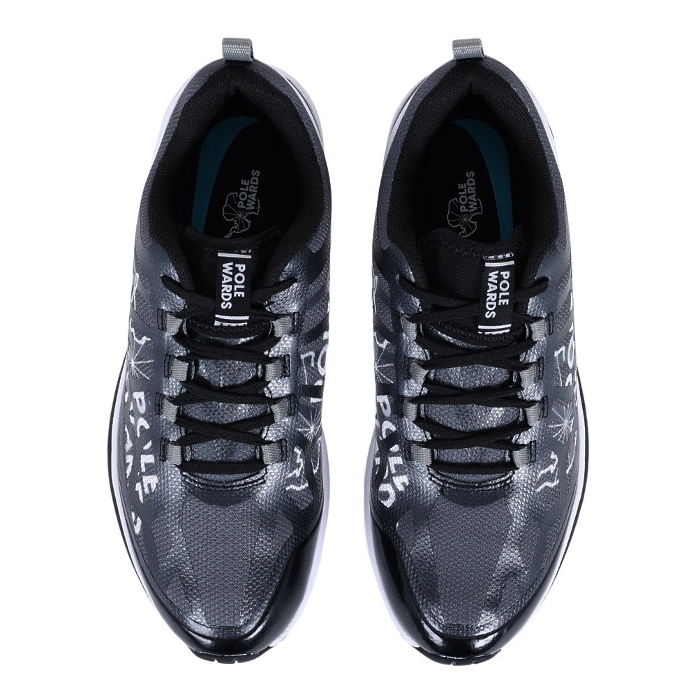 POLEWARDS（メンズ）ランニングシューズ アドベラ シャーク ADVERA SHARK ブラック グレー PW2KFZ02 BLK ★★★