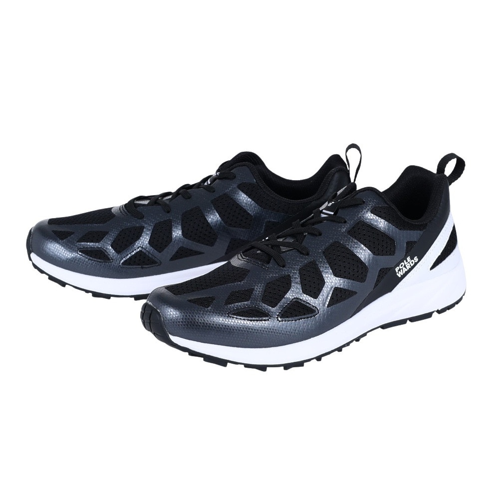 ポールワーズ（POLEWARDS）（メンズ）ランニングシューズ アドベラ ライト ADVERA LIGHT BLK ブラック 黒 PW2MFZ02 BLK スニーカー 防水