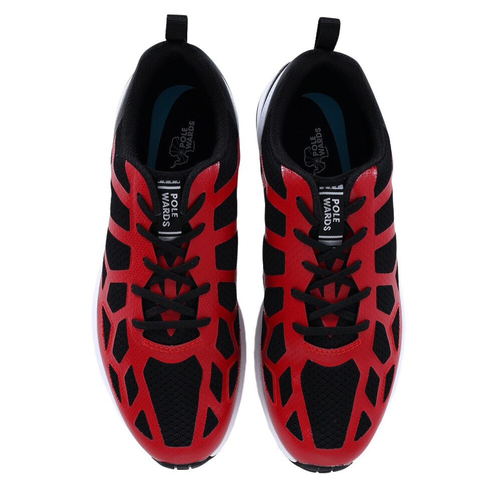 ポールワーズ（POLEWARDS）（メンズ）ランニングシューズ メンズ 赤 アドベラ ライト ADVERA LIGHT レッド PW2MFZ02 RED スニーカー 防水