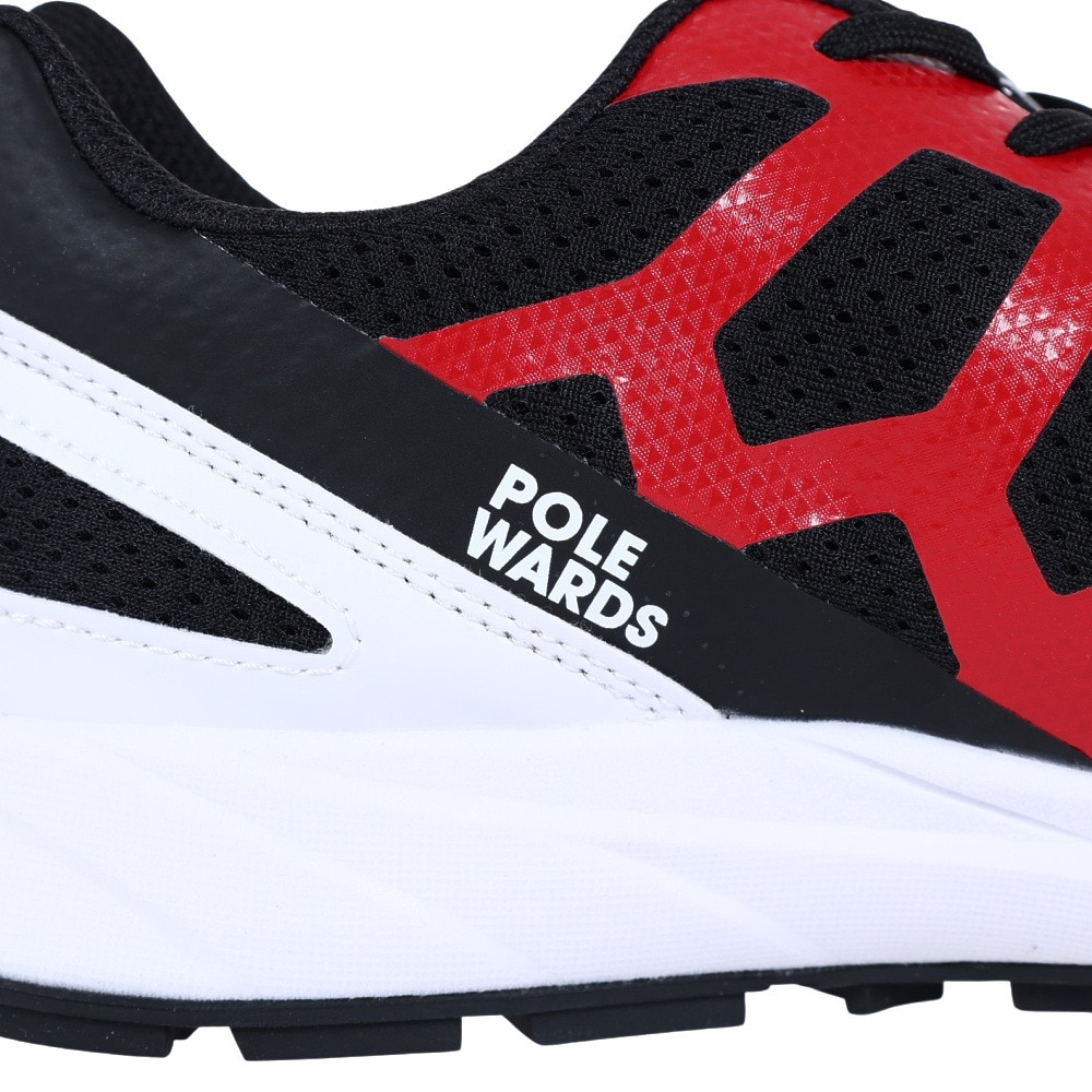 ポールワーズ（POLEWARDS）（メンズ）ランニングシューズ メンズ 赤 アドベラ ライト ADVERA LIGHT レッド PW2MFZ02 RED スニーカー 防水