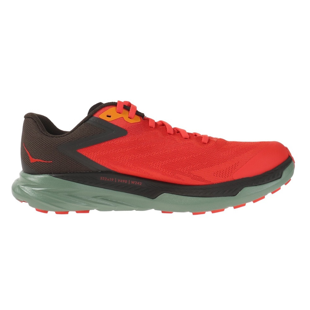 ホカ（HOKA）（メンズ）ランニングシューズ ジナール ZINAL レギュラー オレンジ 1119399-FBOL スニーカー トレイルラン オフロード 軽量 通学 通勤