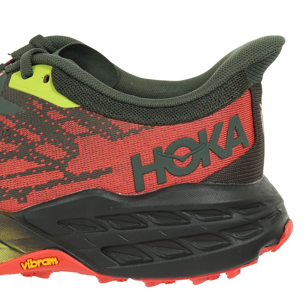 ホカ（HOKA）（メンズ）ランニングシューズ スピードゴート 5 ダークグリーン 1123157-TFST スニーカー トレイルラン 厚底 登山道 オフロード