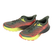 HOKA(メンズ)ランニングシューズ スピードゴート 5 ダークグリーン 1123157-TFST スニーカー トレイルラン 厚底 登山道 オフロード