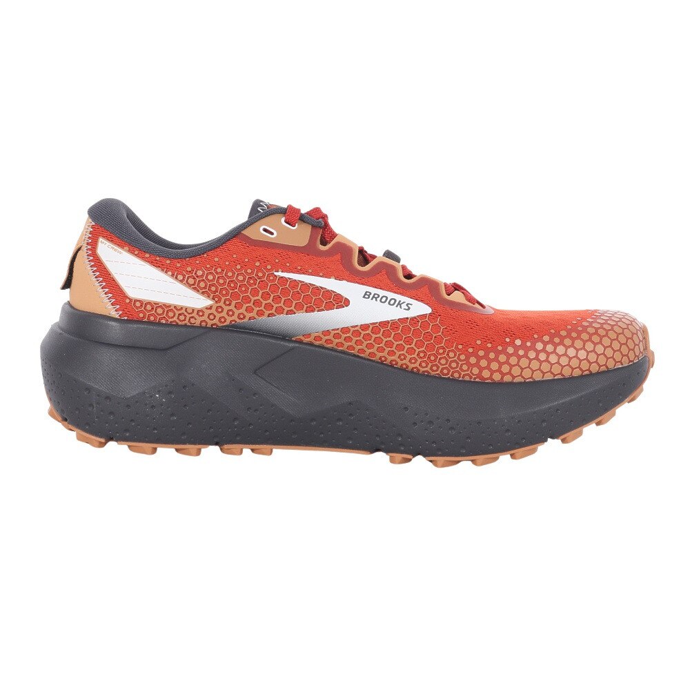 ブルックス（BROOKS）（メンズ）ランニングシューズ カルデラ 6 ブラウン BMM3793 BR スニーカー トレイルランニング 厚底 軽量 反発性  