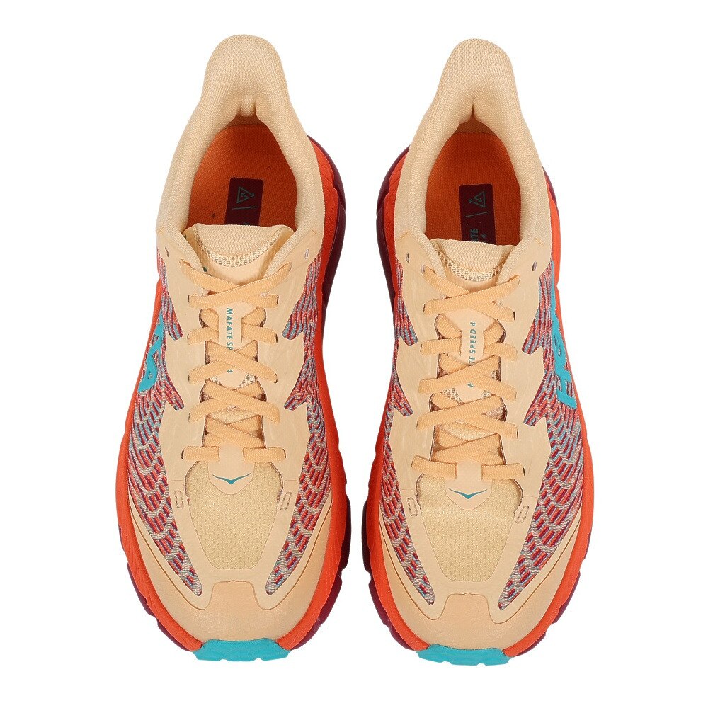 ホカ（HOKA）（メンズ）ランニングシューズ マファテ スピード 4 レギュラー オレンジ 1129930-IFLM スニーカー トレイルラン トレーニング クッション 