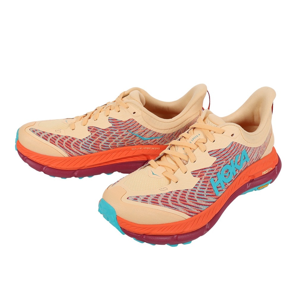 ホカ（HOKA）（メンズ）ランニングシューズ マファテ スピード 4 レギュラー オレンジ 1129930-IFLM スニーカー トレイルラン トレーニング クッション 