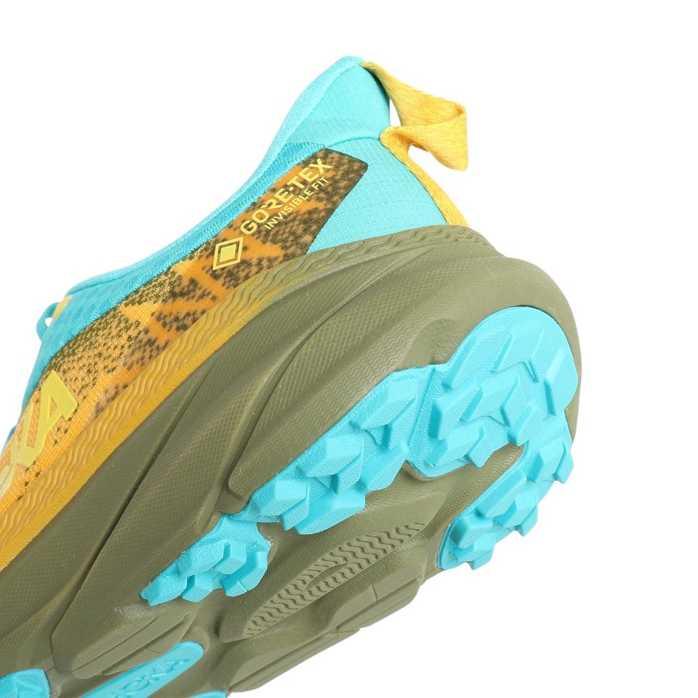 HOKA（メンズ）ランニングシューズ チャレンジャー 7 GTX イエロー ブルー 1134501-GYAV スニーカー トレイル 防水 軽量 厚底 登山道