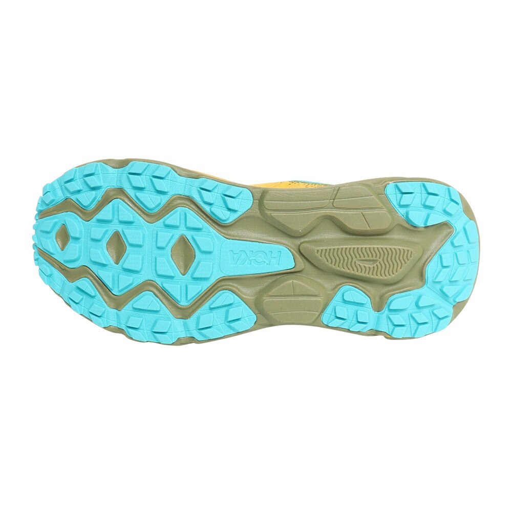 HOKA（メンズ）ランニングシューズ チャレンジャー 7 GTX イエロー ブルー 1134501-GYAV スニーカー トレイル 防水 軽量 厚底 登山道