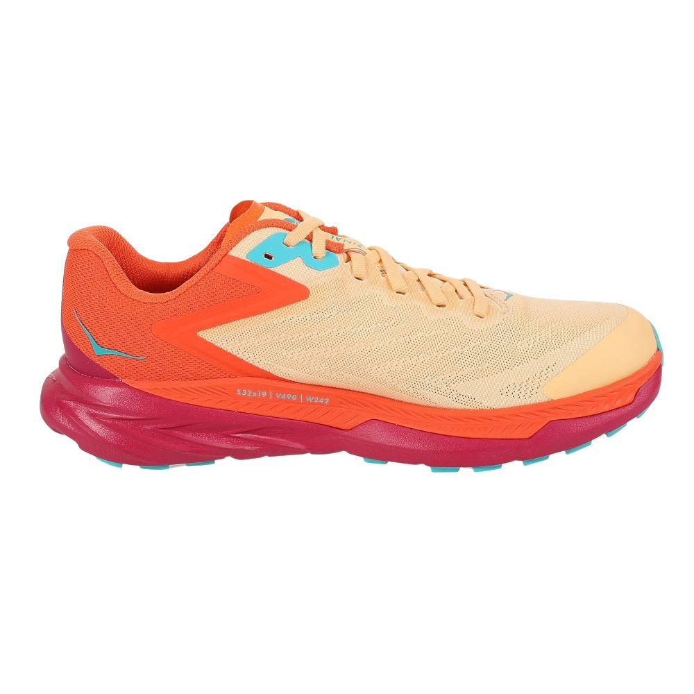 ホカ（HOKA）（メンズ）ランニングシューズ ジナール レギュラー オレンジ 1119399-IFLM スニーカー トレイルラン オフロード 軽量 