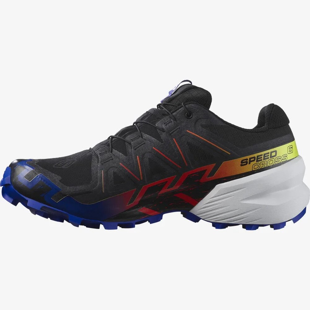 サロモン（SALOMON）（メンズ）ランニングシューズ スピードクロス6 GORE-TEX BLUE FIRE ブラック L47202300 スニーカー トレイル マラソン トレーニング 防水
