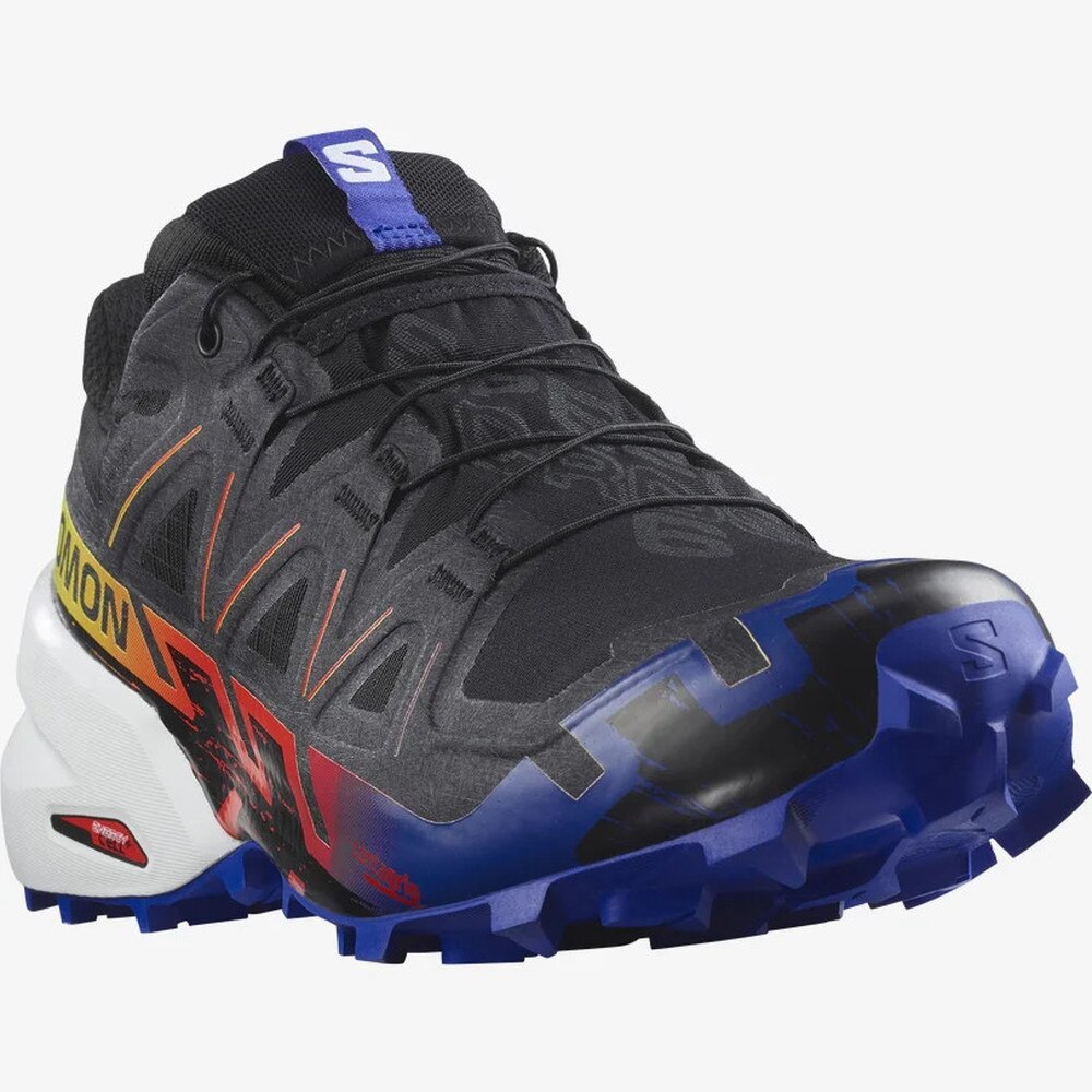 サロモン（SALOMON）（メンズ）ランニングシューズ スピードクロス6 GORE-TEX BLUE FIRE ブラック L47202300 スニーカー トレイル マラソン トレーニング 防水