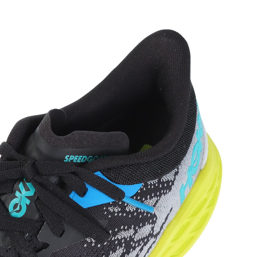 ホカ（HOKA）（メンズ）ランニング シューズ スピードゴート5 レギュラー ブラック イエロー 1123157-BEPR スニーカー トレイル クッション性 軽量 厚底