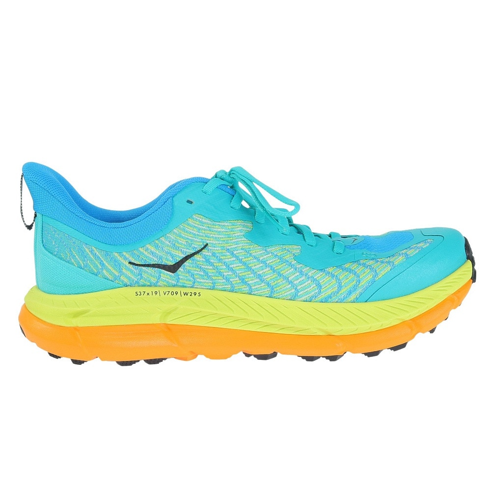 ホカ（HOKA）（メンズ）ランニング シューズ マファテ スピード4 グリーン イエロー 1129930-CDVB スニーカー トレイル クッション性 軽量 厚底