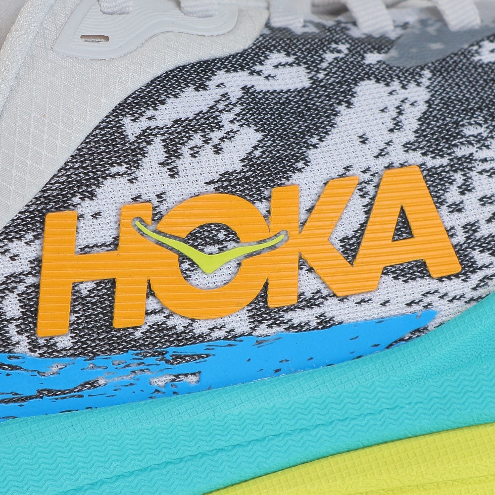 ホカ（HOKA）（メンズ）ランニング シューズ スティンソン 7 ホワイト イエロー 1141530-WEPR スニーカー トレイルラン オフロード 軽量 通気性