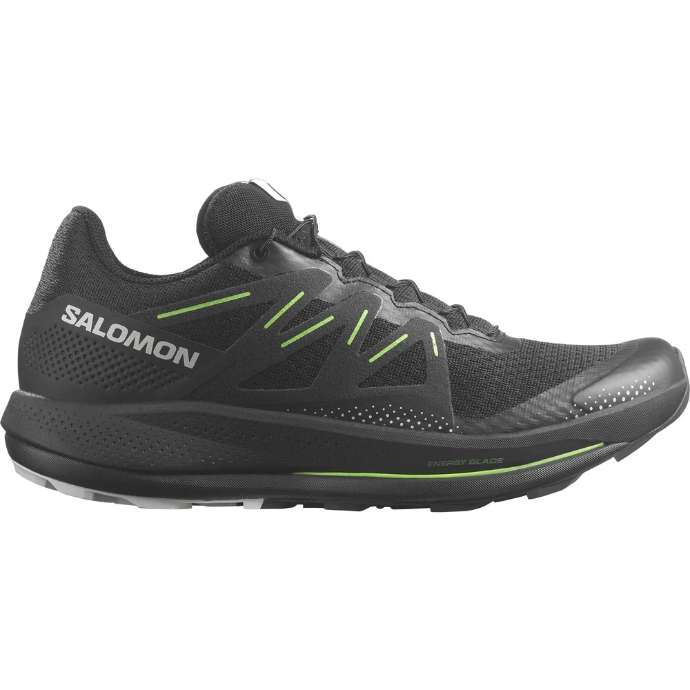 サロモン（SALOMON）（メンズ）ランニングシューズ パルサートレイル ブラック グリーン L47385200 スニーカー トレイル クッション性 グリップ力 