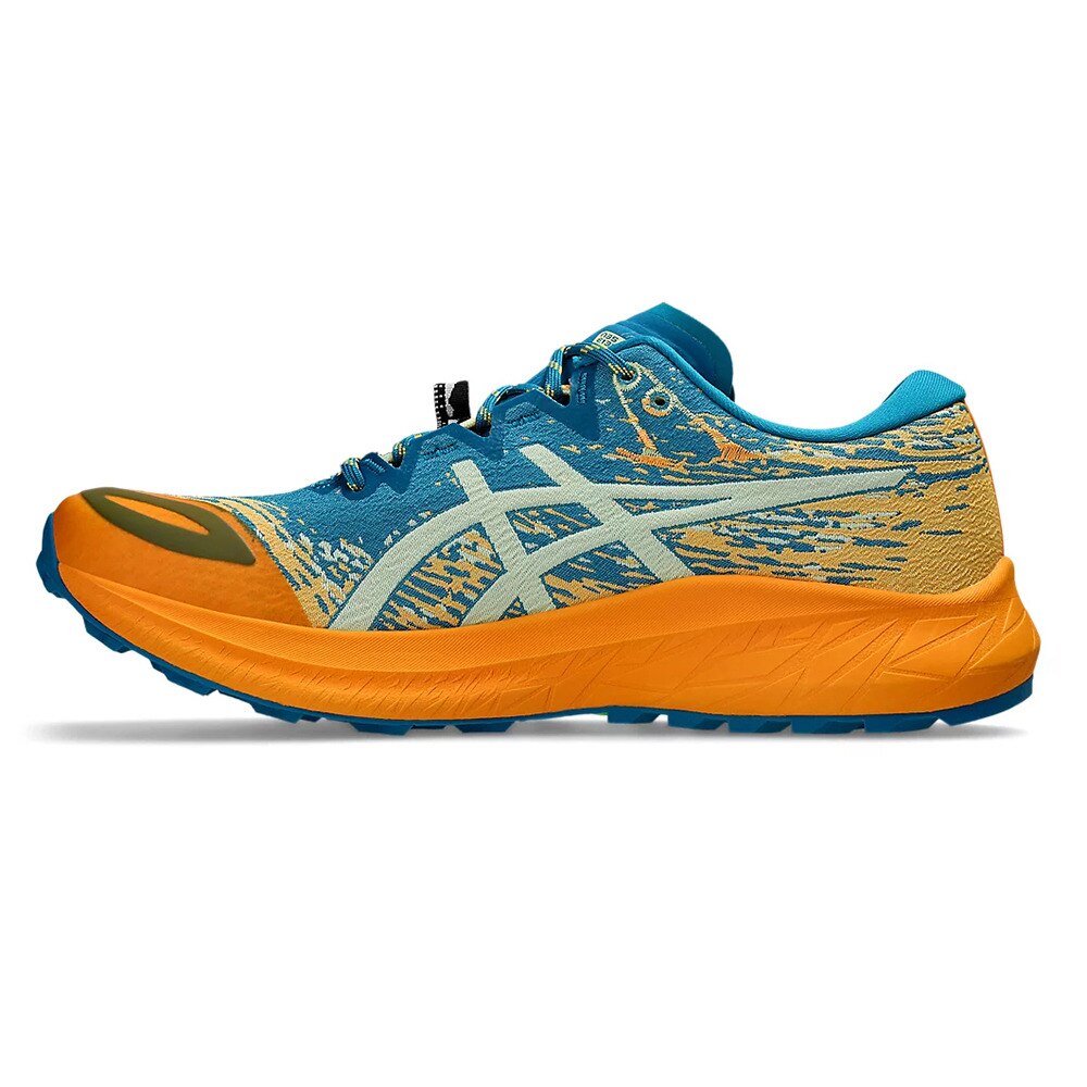 アシックス（ASICS）（メンズ）ランニングシューズ フジライト5 ブルー オレンジ 1011B889.400 スニーカー トレイルラン 軽量 トラクション マラソン