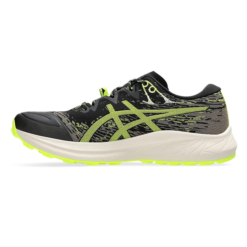 アシックス（ASICS）（メンズ）ランニングシューズ フジライト5 ブラック イエロー 1011B889.001 スニーカー トレイルラン 軽量 トラクション マラソン