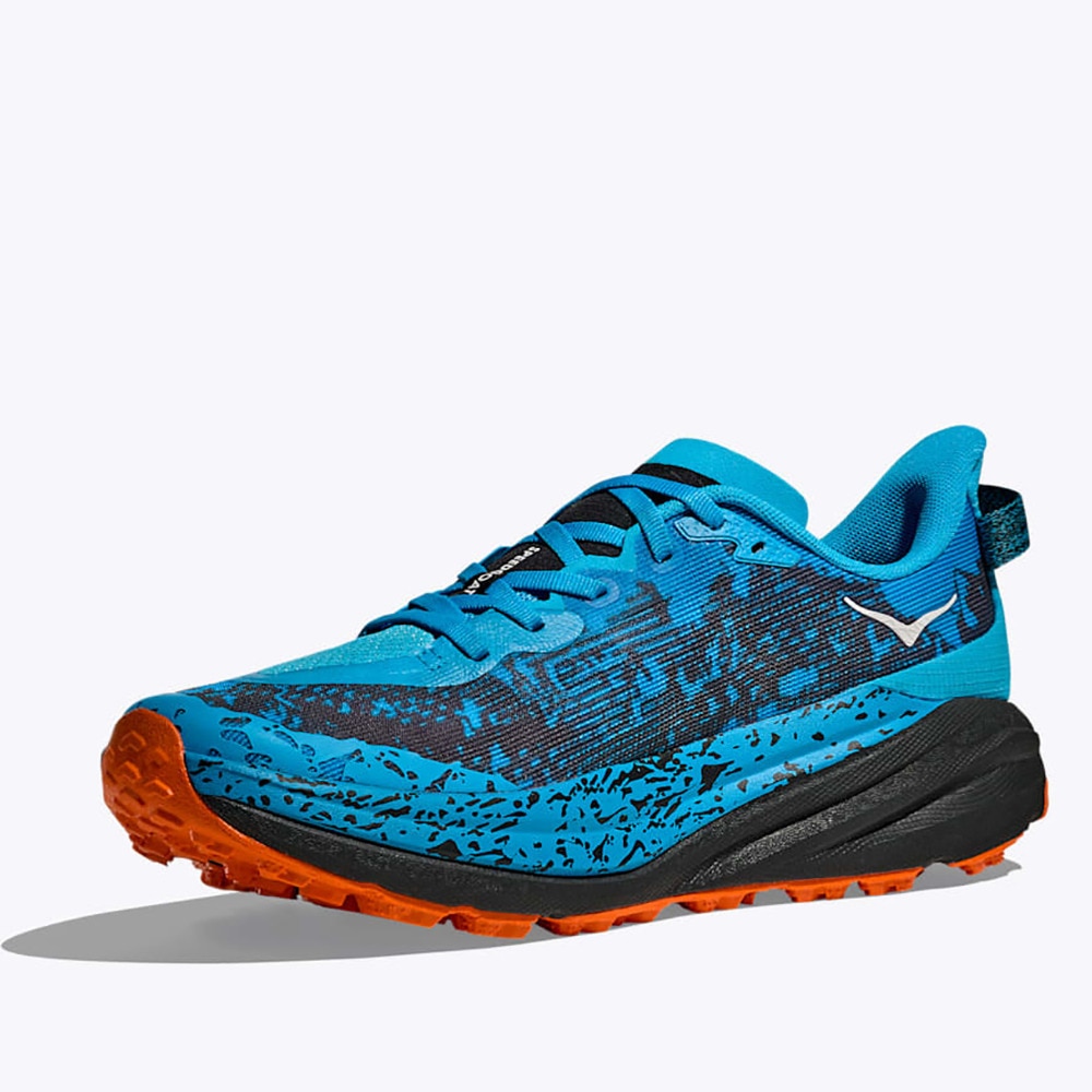 ホカ（HOKA）（メンズ）ランニングシューズ トレランシューズ スピードゴート 6 ブルー ブラック 61147791-SWRD スニーカー
