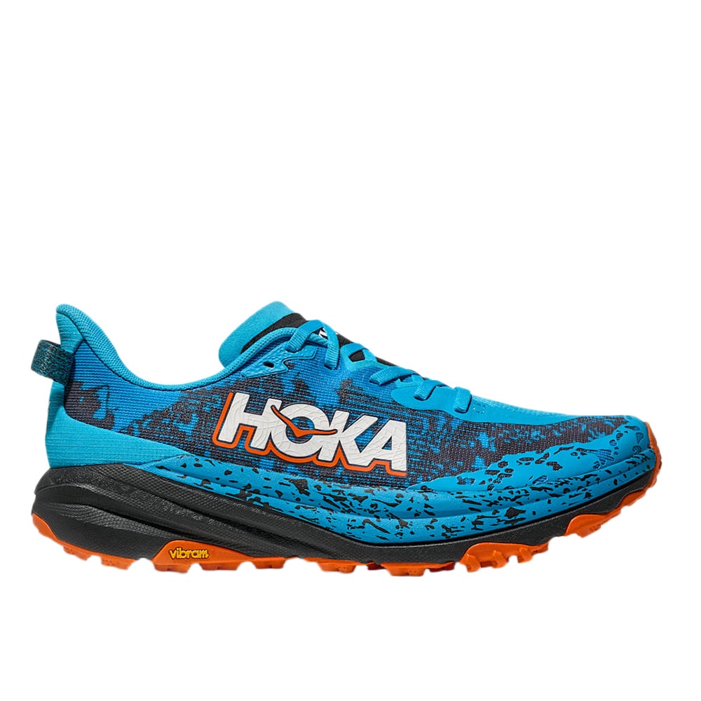 ホカ（HOKA）（メンズ）ランニングシューズ トレランシューズ スピードゴート 6 ブルー ブラック 61147791-SWRD スニーカー