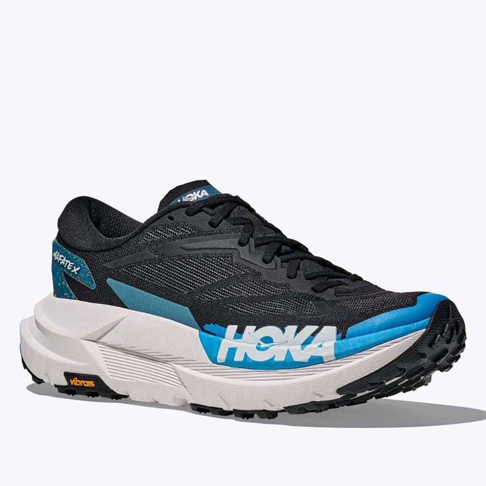 ホカ（HOKA）（メンズ）ランニングシューズ トレランシューズ マファテ X ブラック ブルー 1161990-BKSK スニーカー