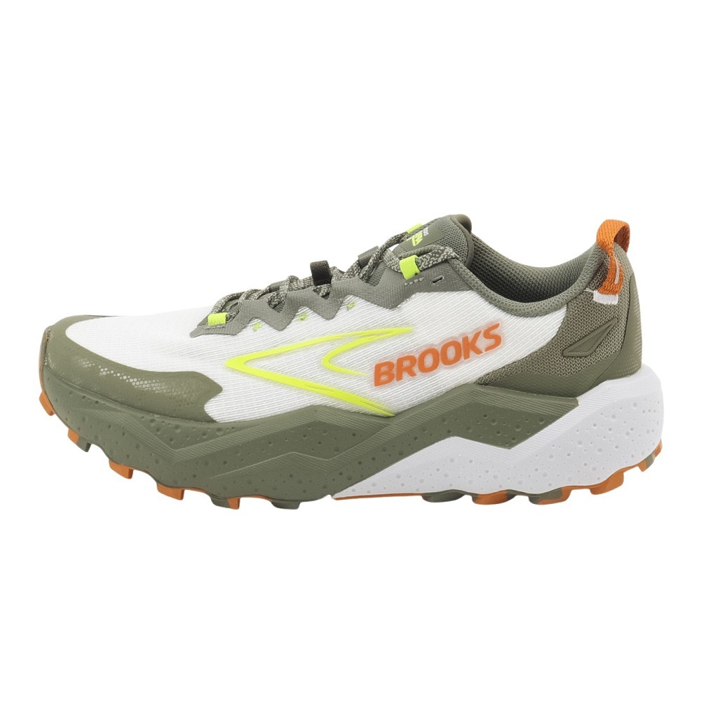 ブルックス（BROOKS）（メンズ）ランニングシューズ トレランシューズ カルデラ 8 ホワイト グリーン BMM4403 W/OLV スニーカー