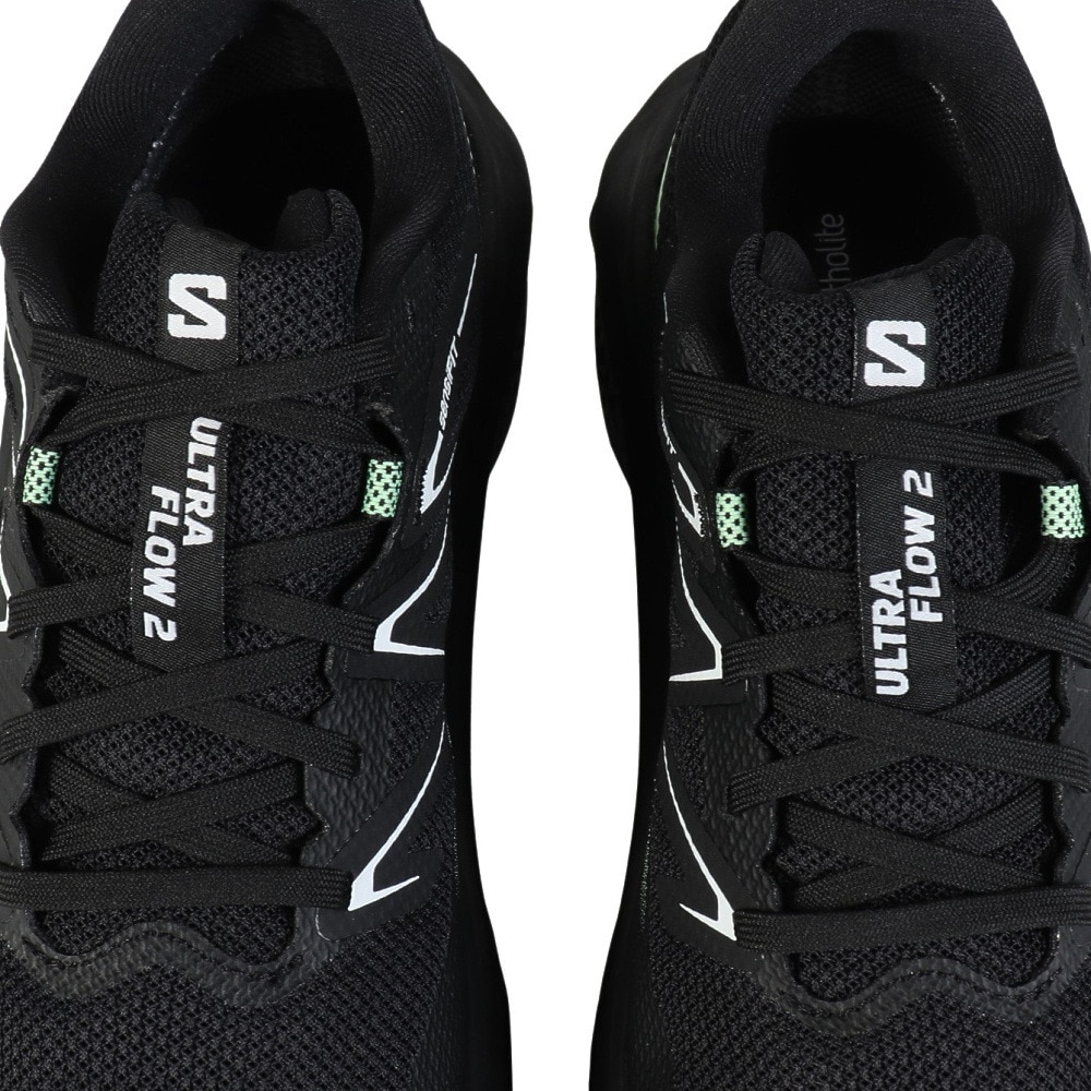 サロモン（SALOMON）（メンズ）ランニングシューズ トレランシューズ ウルトラ フロー 2 ゴアテックス ブラック グリーン L47981400 スニーカー