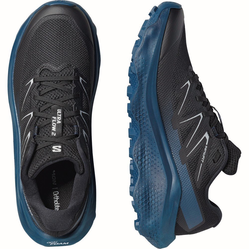 Salomon ランニングシューズ ブラック／ネイビー 23センチ サロモン（SALOMON）（メンズ）ランニングシューズ トレランシューズ