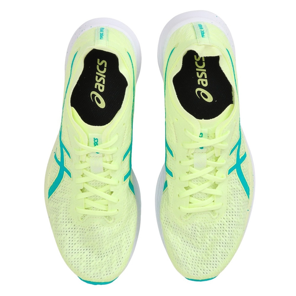 アシックス（ASICS）（レディース）ランニングシューズ マジック スピード フレッシュ イエロー 1012A895.750 スニーカー 厚底 プレート 駅伝 部活 マラソン 