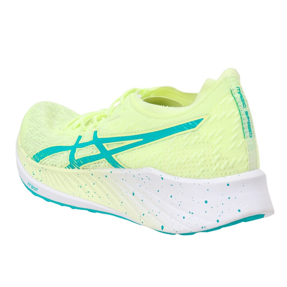 アシックス（ASICS）（レディース）ランニングシューズ マジック スピード フレッシュ イエロー 1012A895.750 スニーカー 厚底 プレート 駅伝 部活 マラソン 