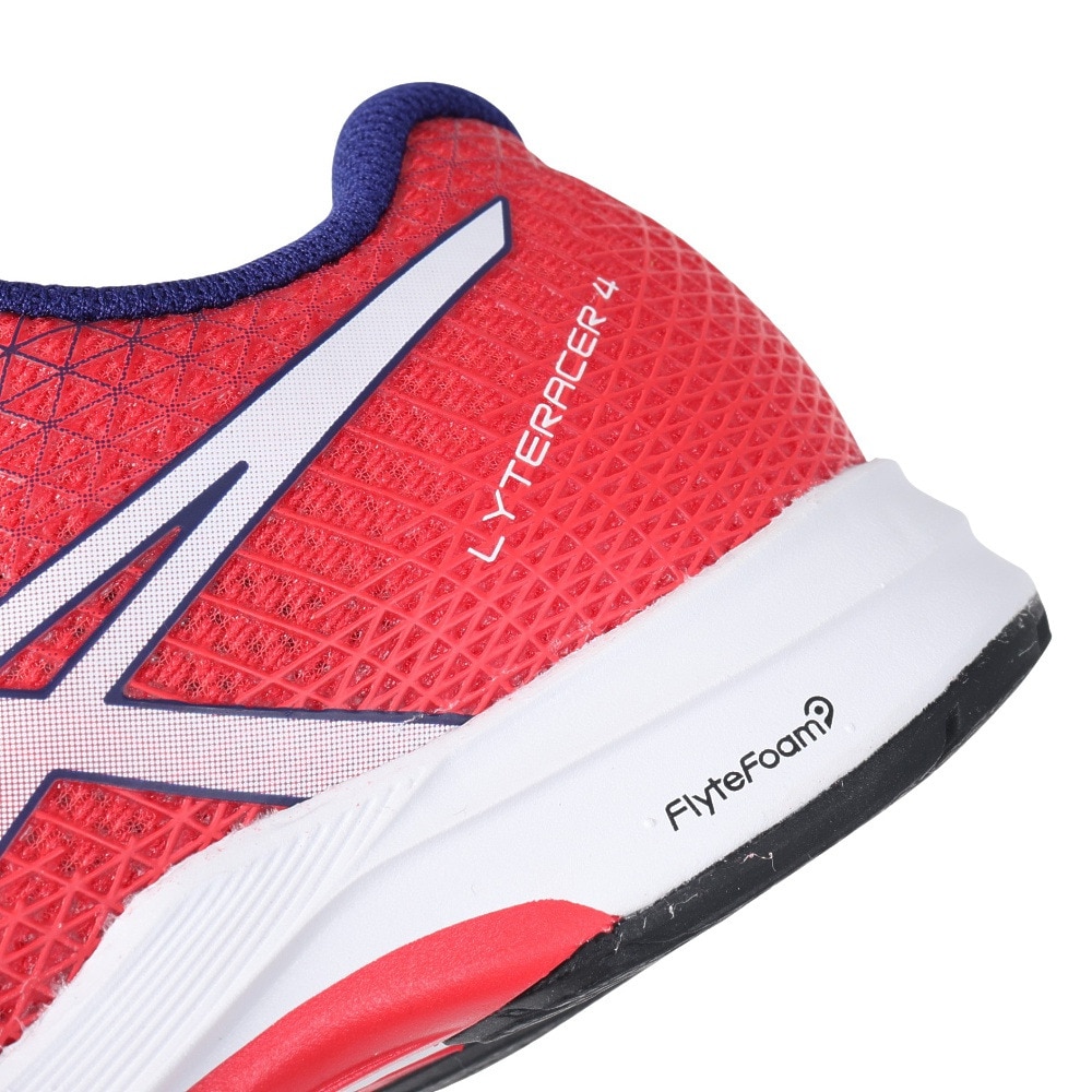 アシックス（ASICS）（レディース）ランニングシューズ レディース 赤 1012B192.601 ライトレーサー 4 LYTERACER 4 レッドホワイト スニーカー 