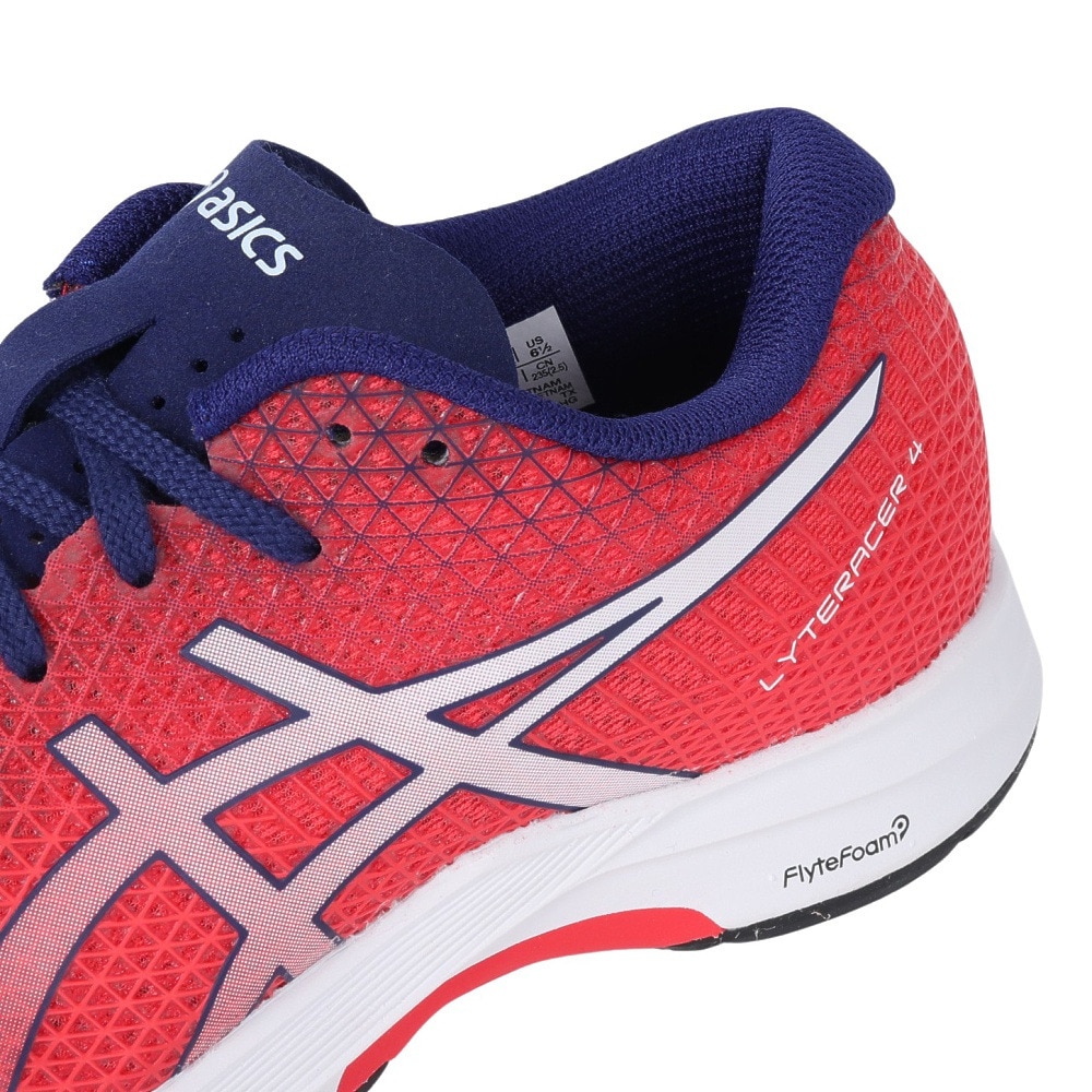 アシックス（ASICS）（レディース）ランニングシューズ レディース 赤 1012B192.601 ライトレーサー 4 LYTERACER 4 レッドホワイト スニーカー 