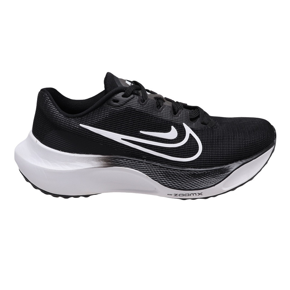 ナイキ（NIKE）（レディース）ランニングシューズ ズーム フライ5 ブラック DM8974-001 スニーカー 厚底 プレート 軽量 耐久性  ジョギング 駅伝 部活 マラソン