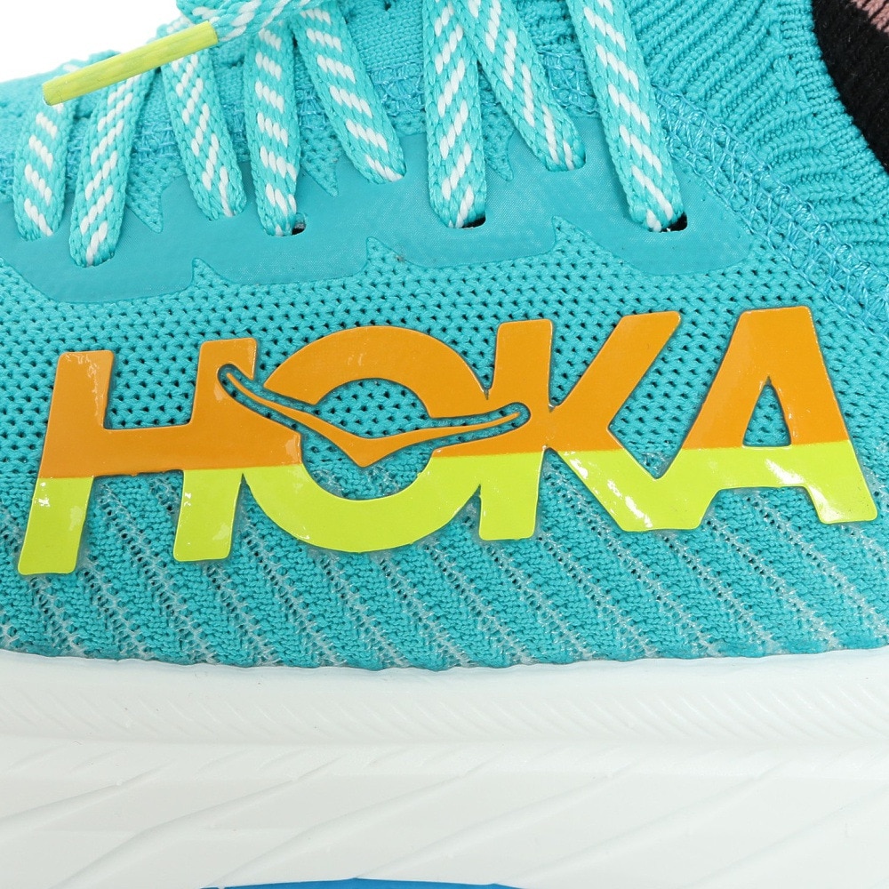 ホカ（HOKA）（レディース）ランニングシューズ カーボン X 3 グリーン イエロー 1123193-CEPR スニーカー トレーニング クッション 軽量