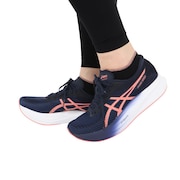 アシックス（ASICS）（レディース）ランニングシューズ マジック スピード 2  ネイビー ピンク 1012B274.401 スニーカートレーニング ジョキング 軽量 通気性