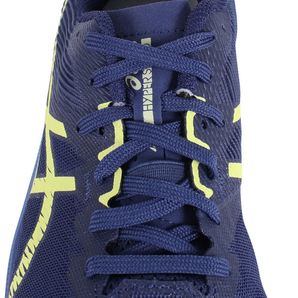 アシックス（ASICS）（レディース）ランニングシューズ ハイパー スピード 3 ネイビー イエロー 1012B517.400 スニーカー トレーニング ジョギング 通気性