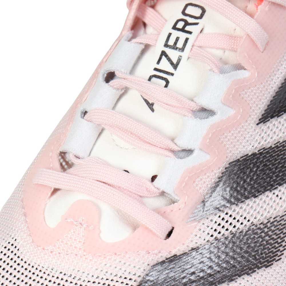 アディダス（adidas）（レディース）ランニングシューズ アディゼロボストン 12 ピンク IF9218 スニーカー トレーニング クッション 軽量 部活 マラソン