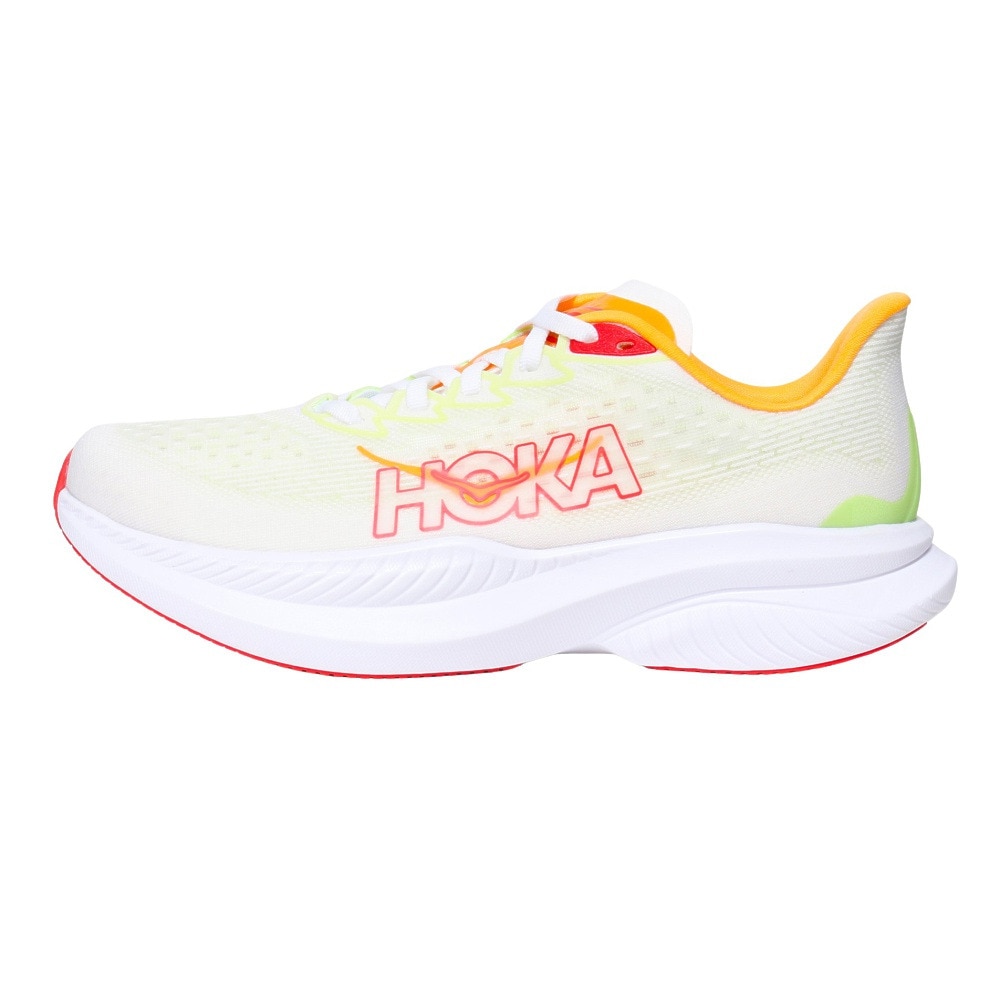 ホカ（HOKA）（レディース）ランニングシューズ マッハ6 ホワイト グリーン 1147810-WTLT スニーカー トレーニング 部活 レース 軽量 反発性