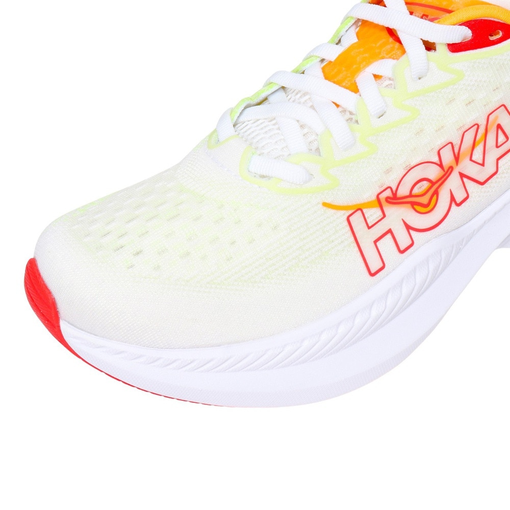 ホカ（HOKA）（レディース）ランニングシューズ マッハ6 ホワイト グリーン 1147810-WTLT スニーカー トレーニング 部活 レース 軽量 反発性