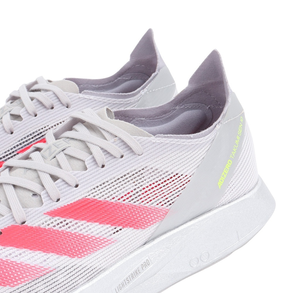 アディダス（adidas）（レディース）ランニングシューズ アディゼロタクミセン10 W グレー IG1980 スニーカー トレーニング 部活 マラソン サポート性 