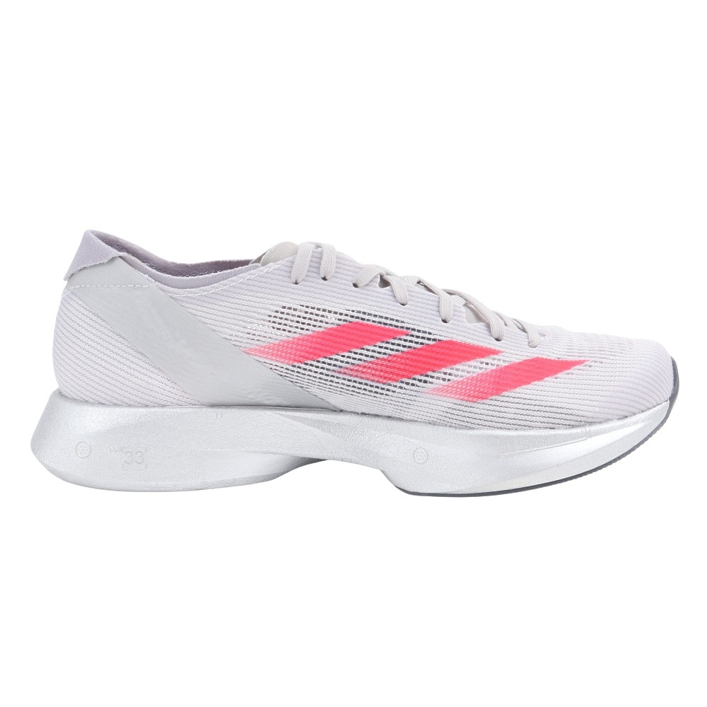 アディダス（adidas）（レディース）ランニングシューズ アディゼロタクミセン10 W グレー IG1980 スニーカー トレーニング 部活 マラソン サポート性 