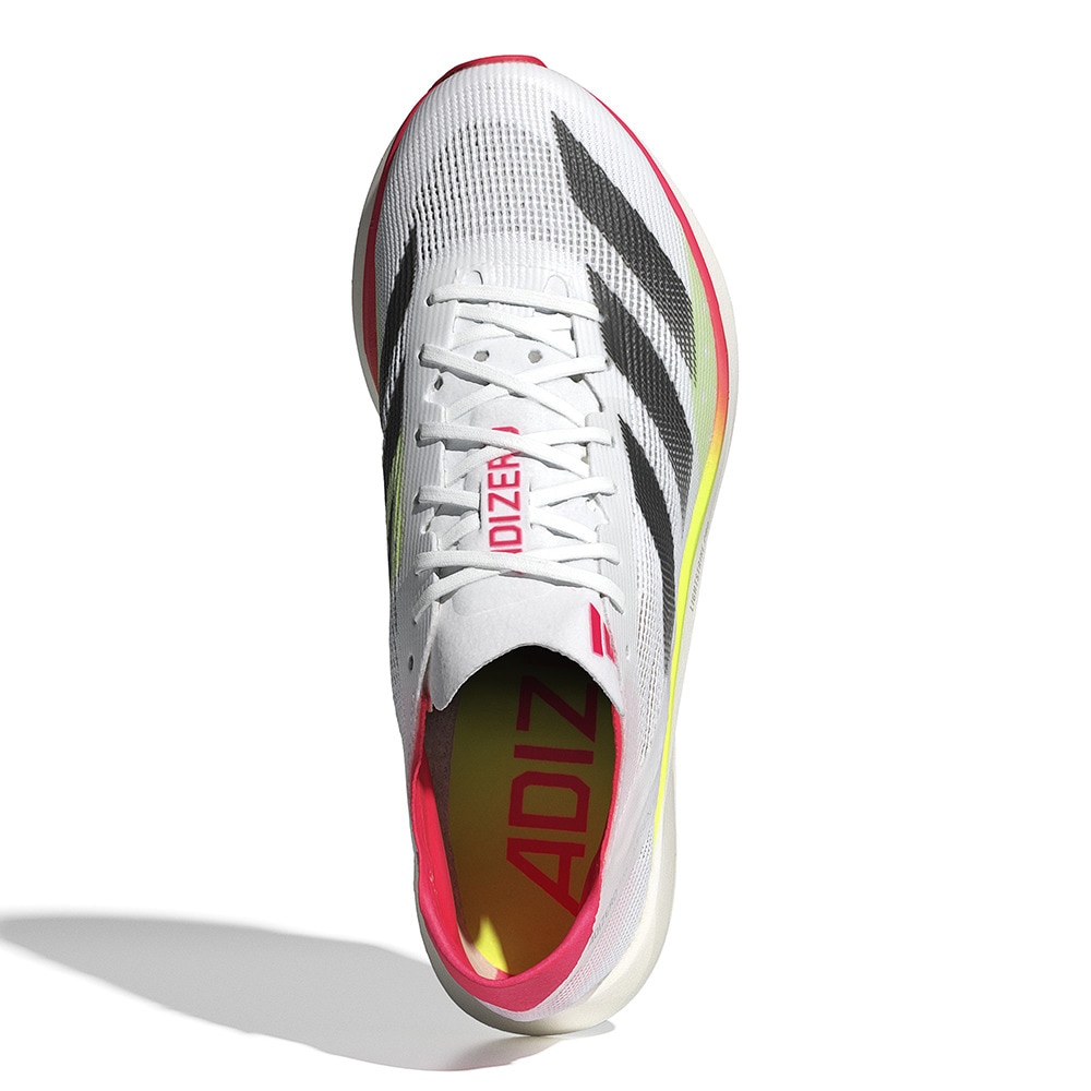 アディダス（adidas）（レディース）ランニングシューズ アディゼロ タクミセン 10 ホワイト IH5717 スニーカー トレーニングシューズ 部活 軽量 クッション