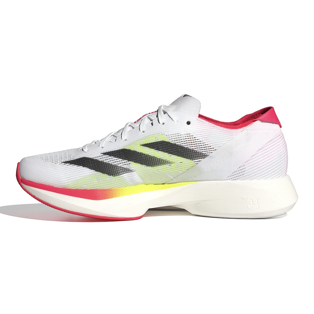 アディダス（adidas）（レディース）ランニングシューズ アディゼロ タクミセン 10 ホワイト IH5717 スニーカー トレーニングシューズ 部活 軽量 クッション