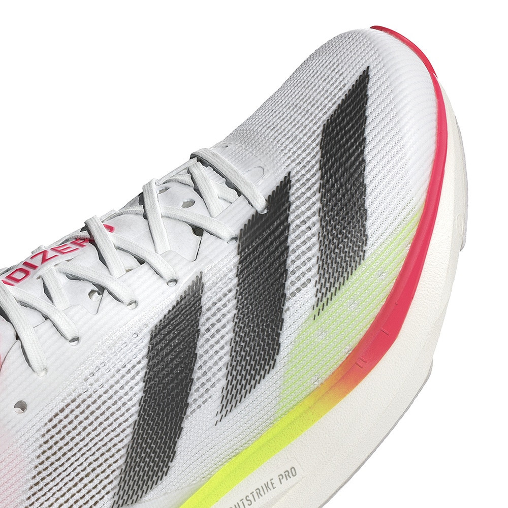 アディダス（adidas）（レディース）ランニングシューズ アディゼロ タクミセン 10 ホワイト IH5717 スニーカー トレーニングシューズ 部活 軽量 クッション