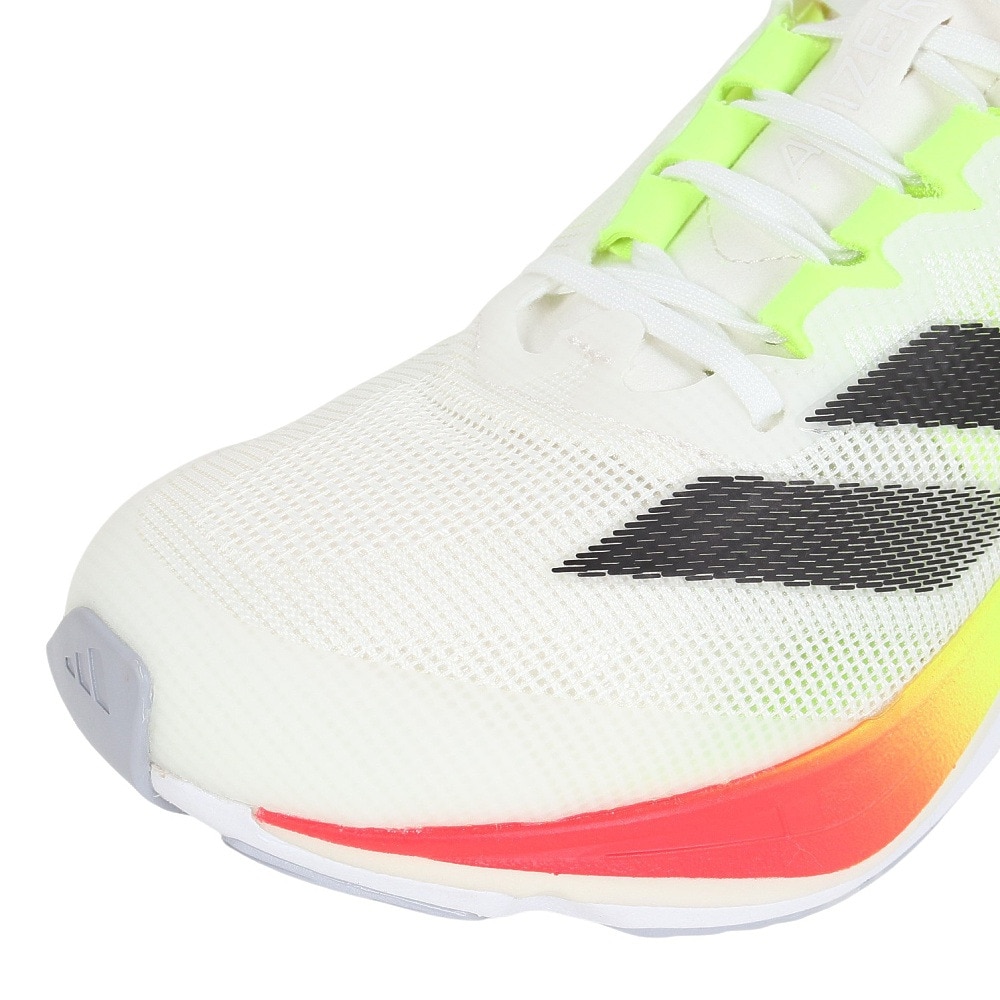 アディダス（adidas）（レディース）ランニングシューズ アディゼロ ボストン 12 ホワイト JQ2554 スニーカー トレーニング 部活 クッション 軽量 厚底