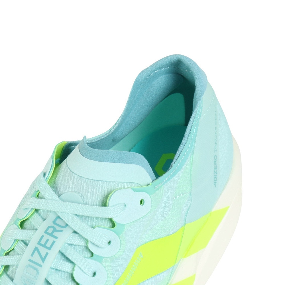 アディダス（adidas）（レディース）ランニングシューズ トレーニングシューズ 部活 アディゼロ タクミ セン 11 ターコイズ JH5223 スニーカー