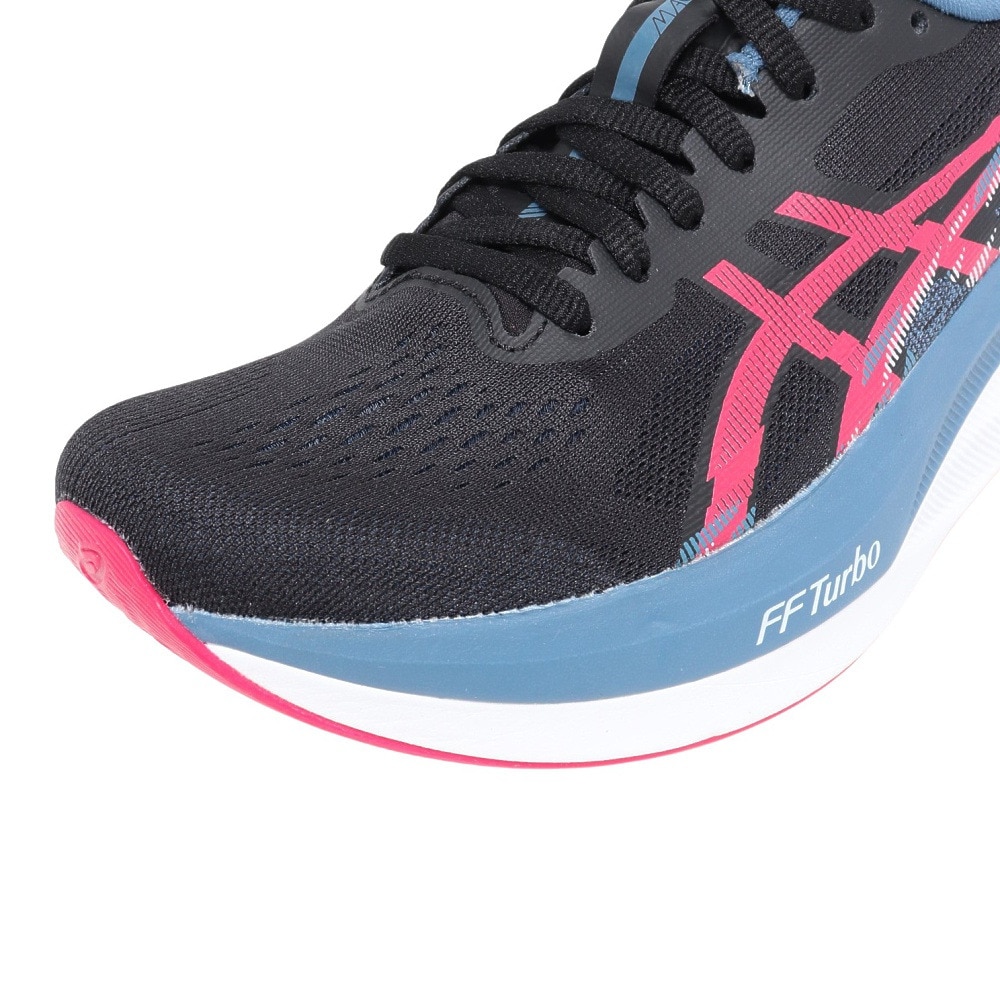 アシックス（ASICS）（レディース）ランニング トレーニングシューズ マジック スピード 4 ブラック ブルー 1012B676.001