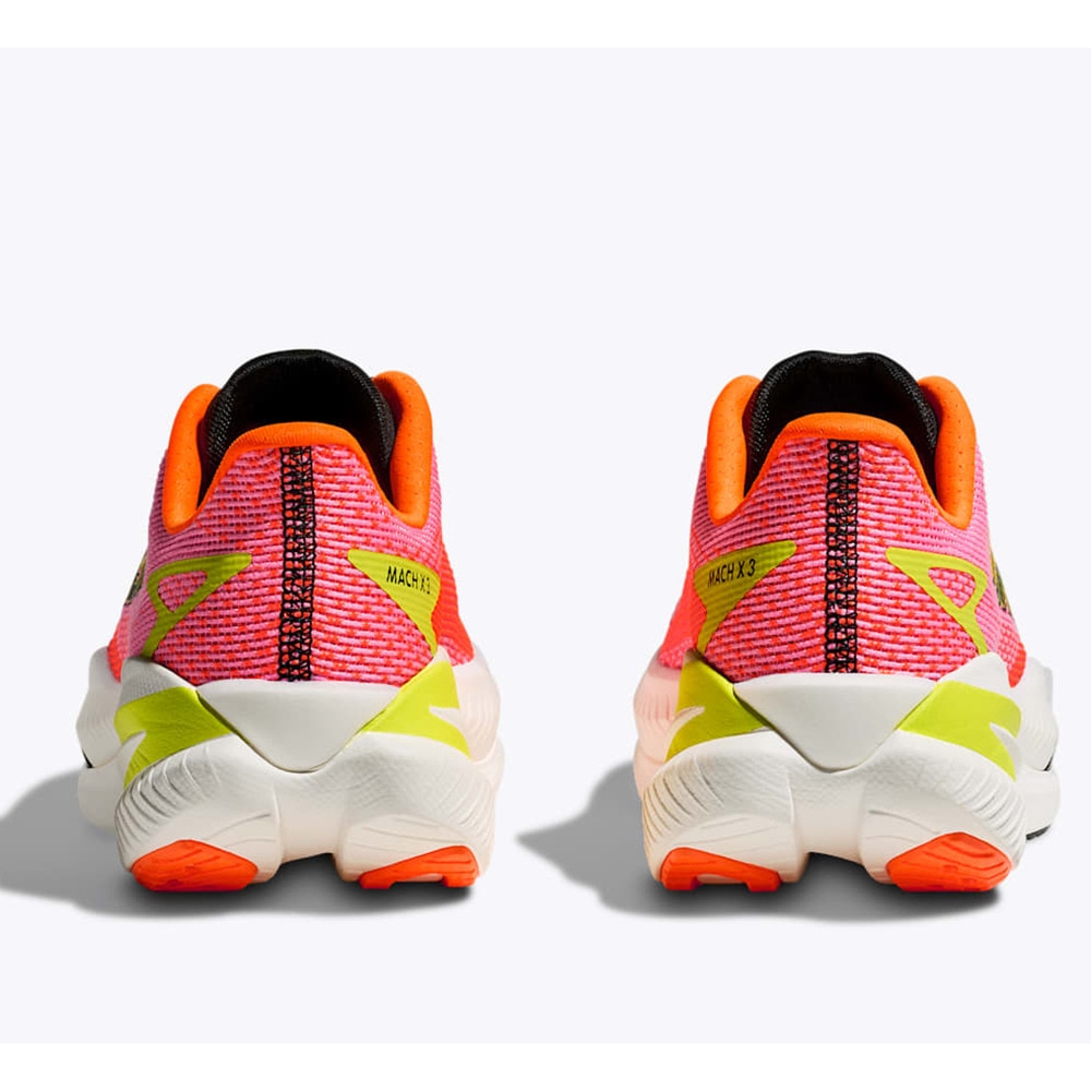 ホカ（HOKA）（レディース）ランニングシューズ トレーニングシューズ 部活 マッハ X 3 ピンク イエロー 1168721-NNRS スニーカー