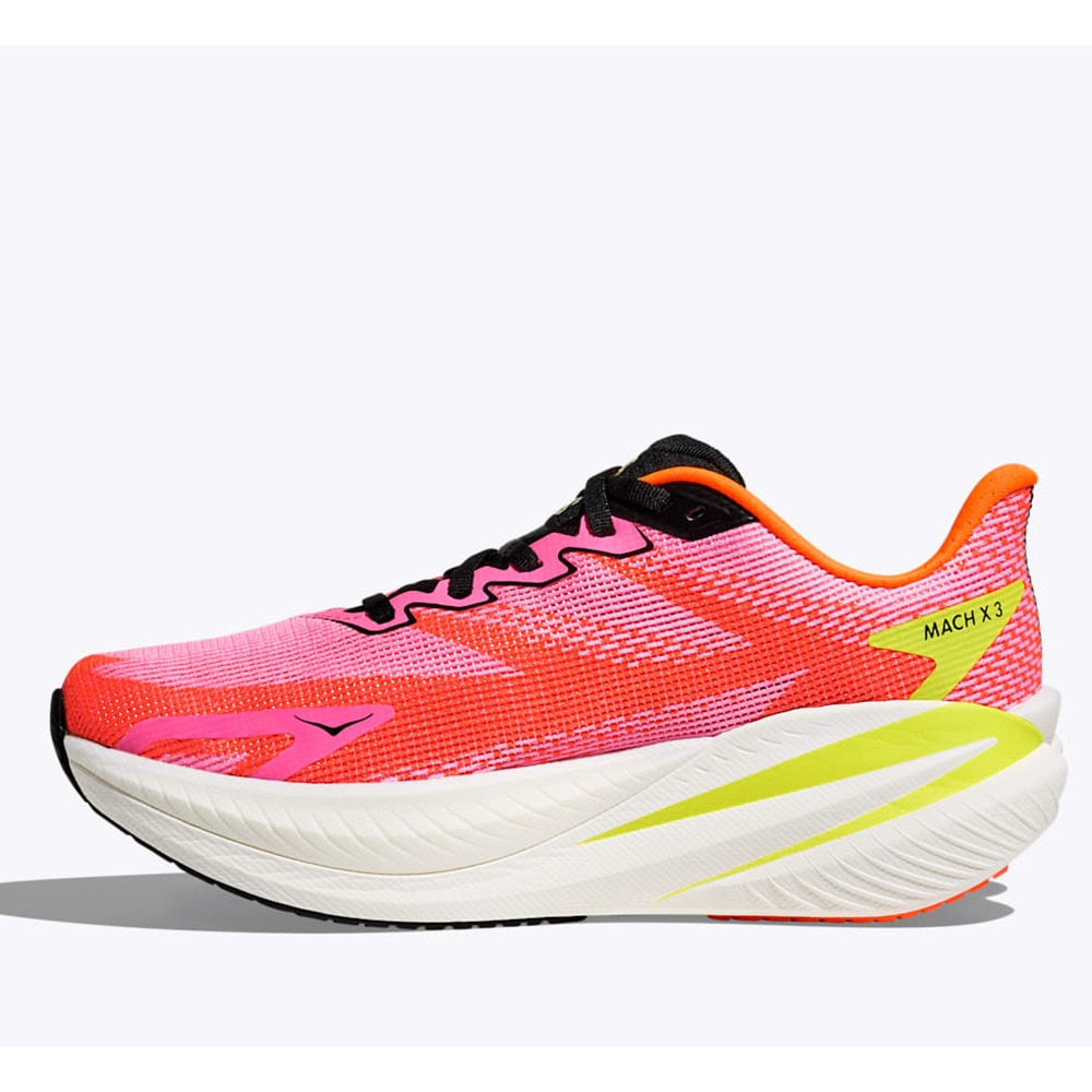 ホカ（HOKA）（レディース）ランニングシューズ トレーニングシューズ 部活 マッハ X 3 ピンク イエロー 1168721-NNRS スニーカー