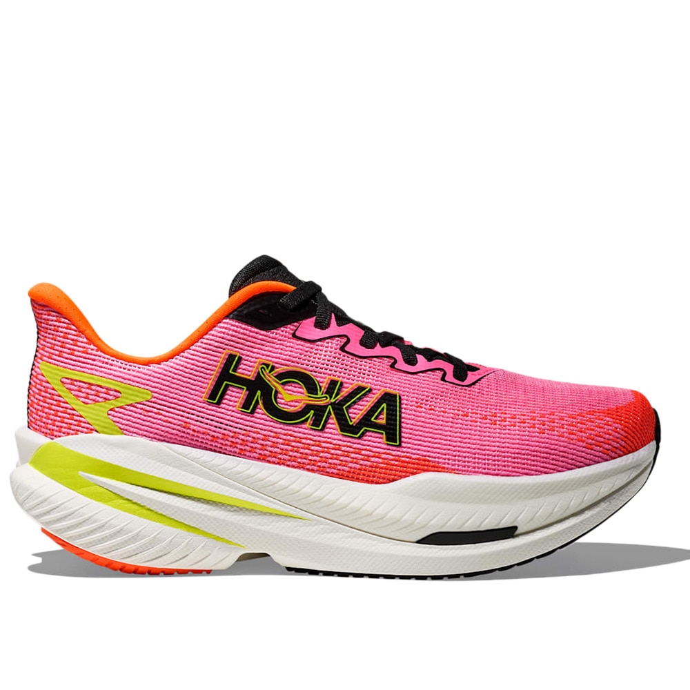 ホカ（HOKA）（レディース）ランニングシューズ トレーニングシューズ 部活 マッハ X 3 ピンク イエロー 1168721-NNRS スニーカー