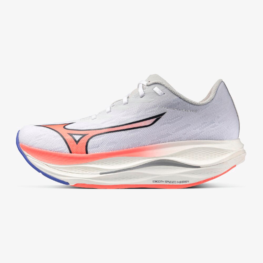 ミズノ（MIZUNO）（レディース）【8月6日発売開始予定】ランニングシューズ  部活 ウエーブ リベリオン フラッシュ 3 ホワイト ピンク J1GD253521